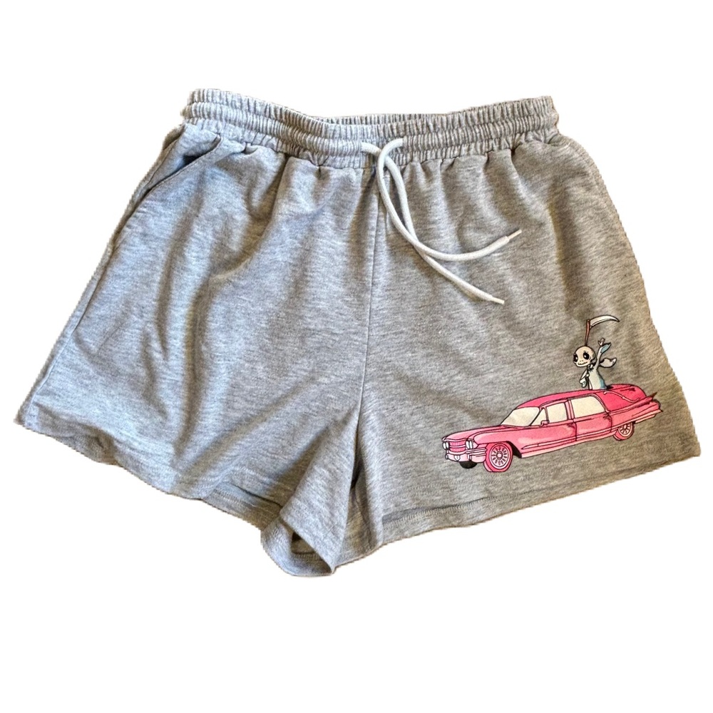 Grim Reaper Gray Cotton SHEIN X Shorts Small